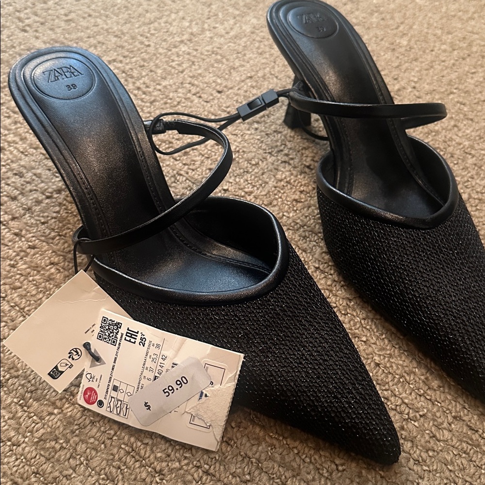 Zara Elegant Black Heels - Picture 2 of 5